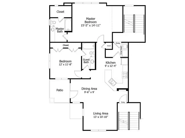 Oaks 3B3 0302 floor plan